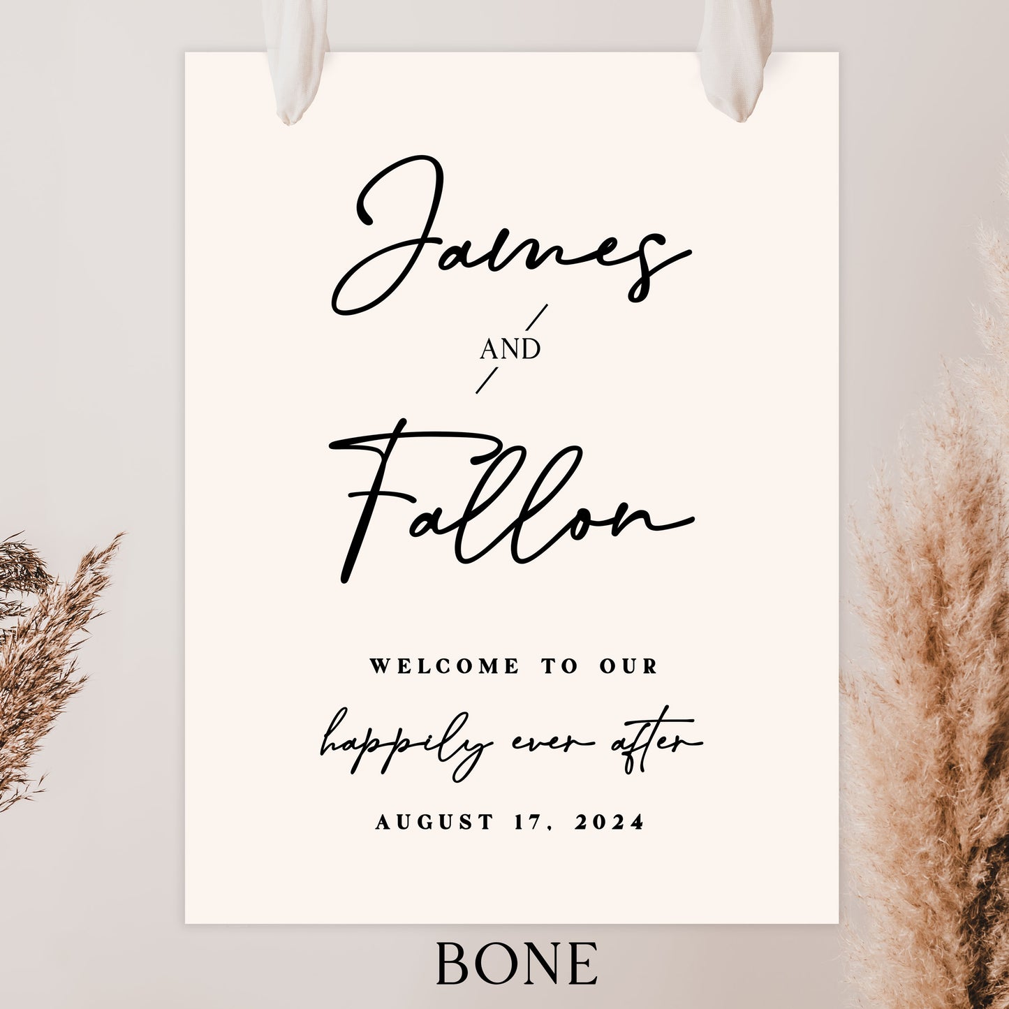 Hanging Acrylic Wedding Sign (with or without) Stand