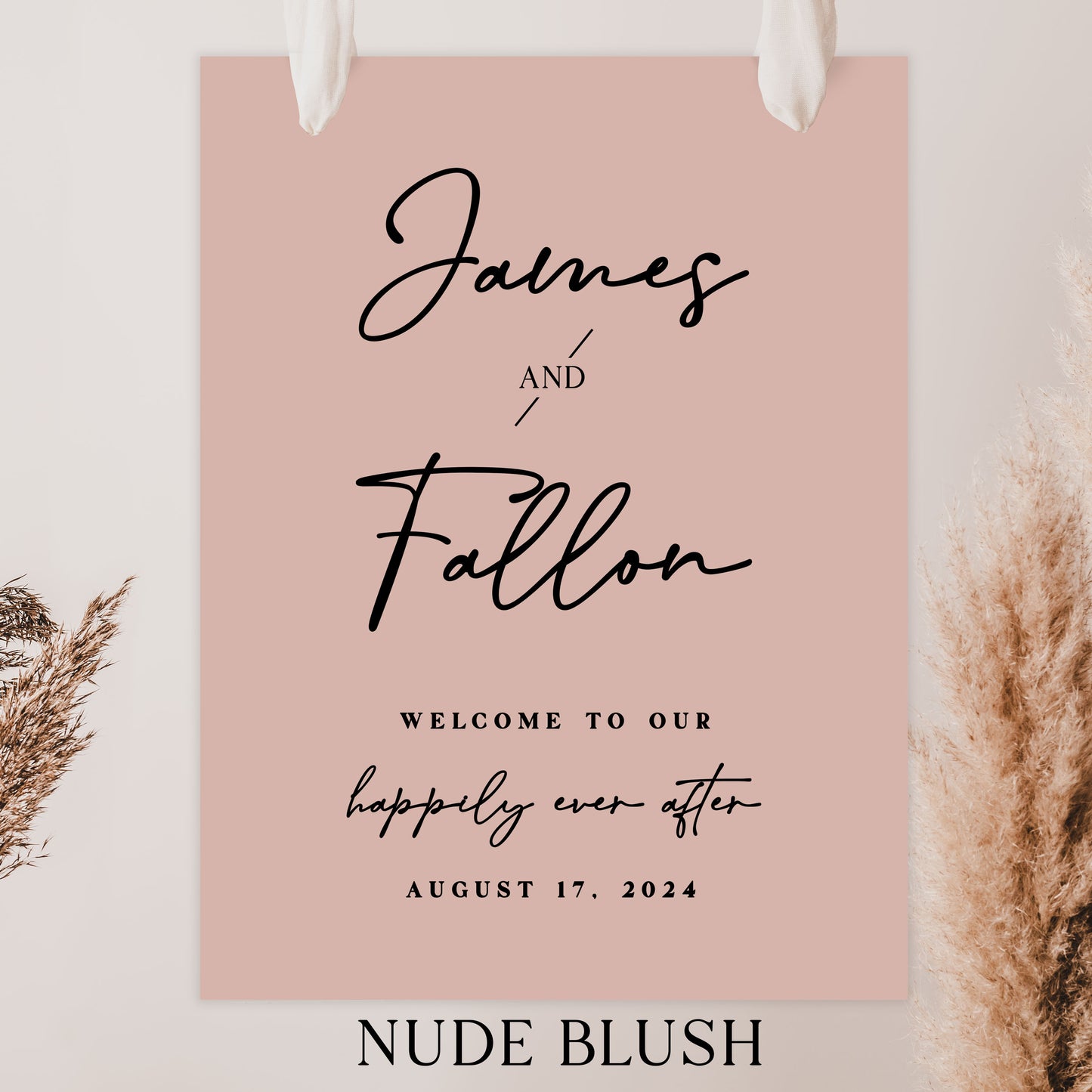 Hanging Acrylic Wedding Sign (with or without) Stand