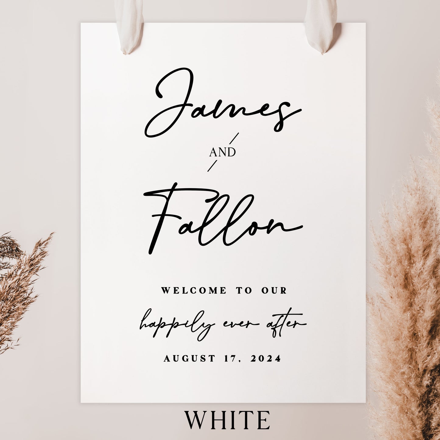 Hanging Acrylic Wedding Sign (with or without) Stand