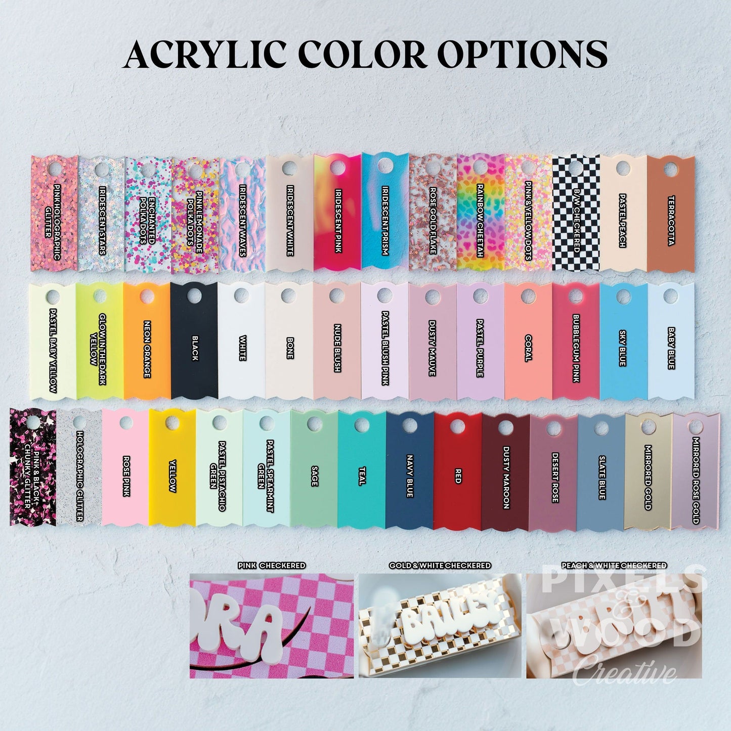 Acrylic Table Number Signs