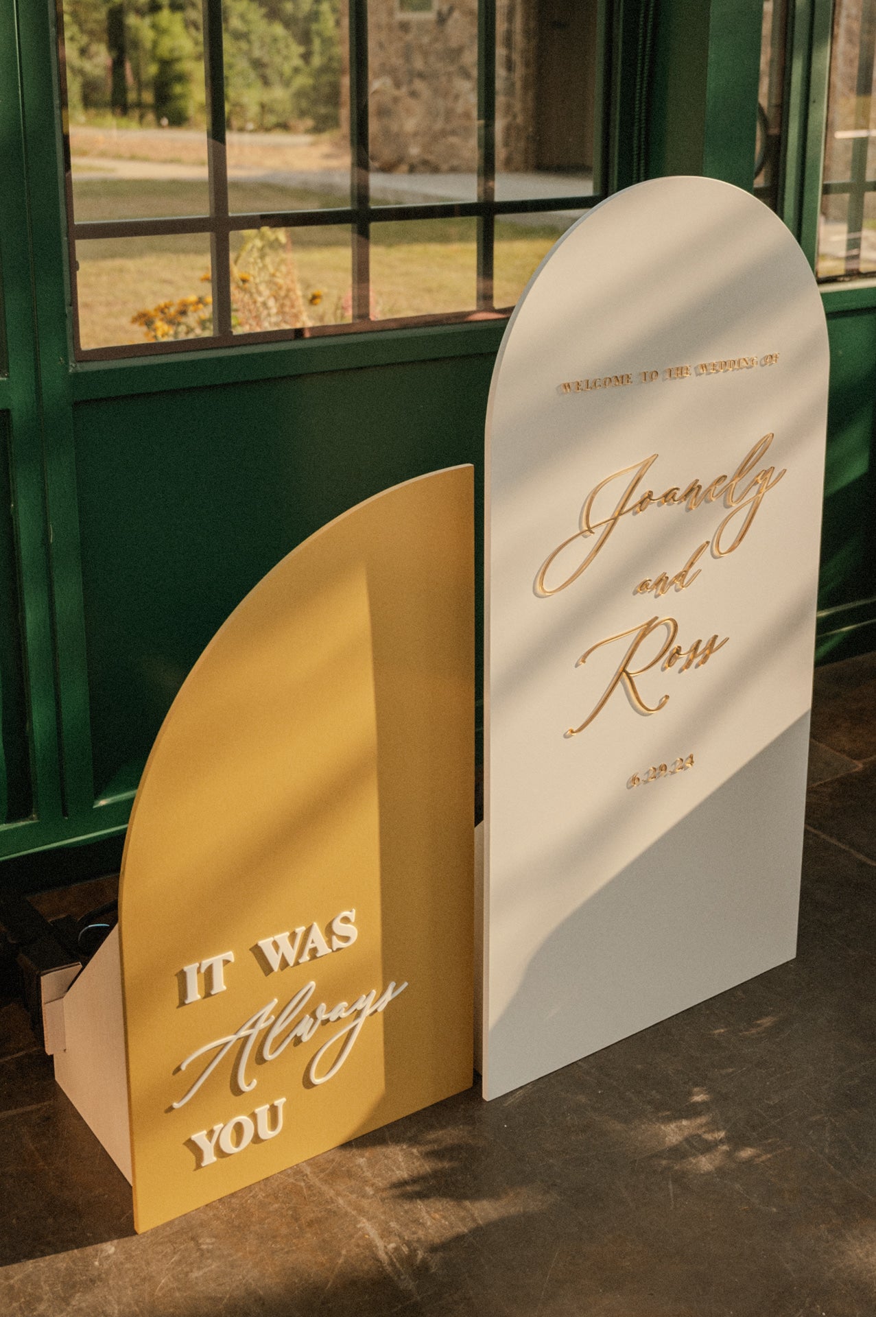 3D Large Wood Arch Set Wedding and Event Signage