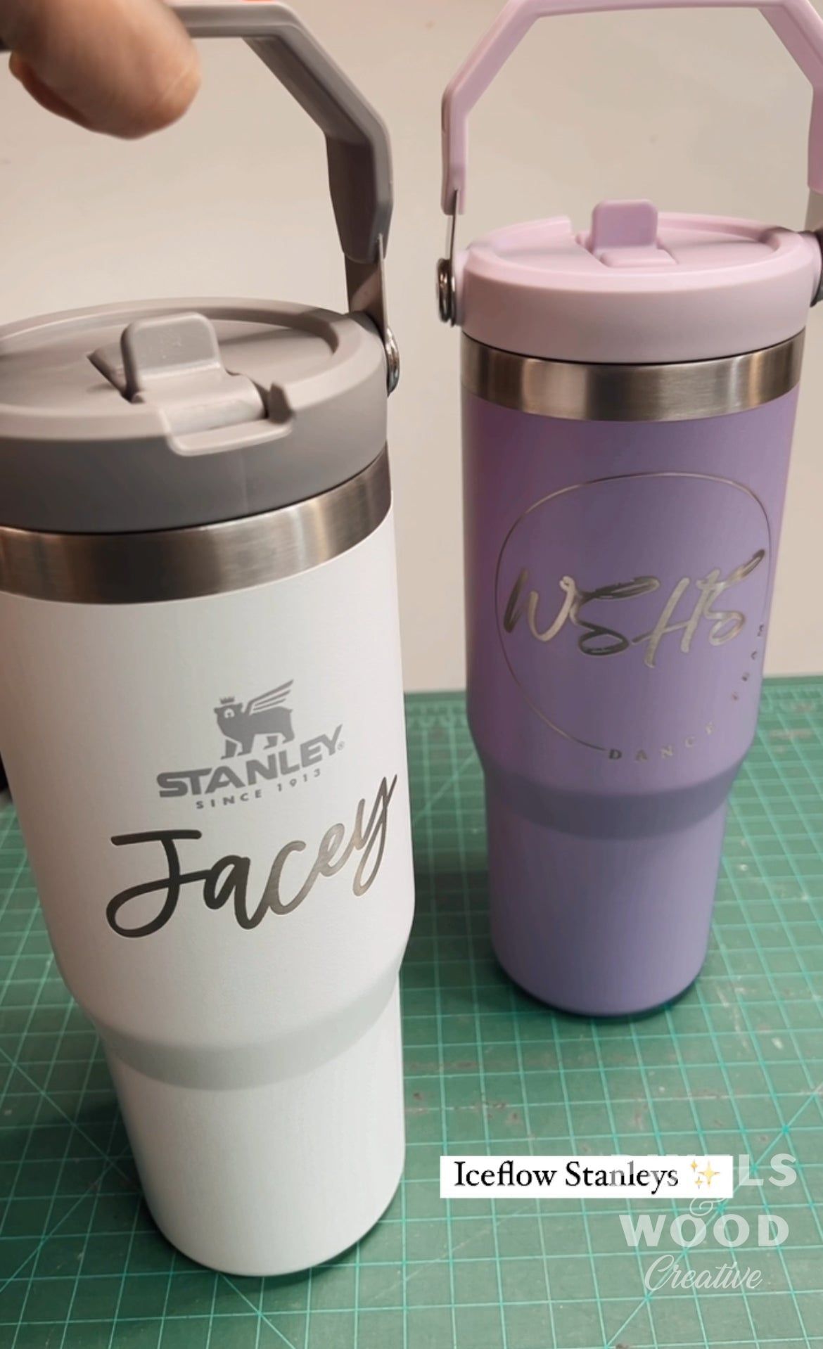 30oz Engraved ICEFLOW Stanley Cup Tumbler