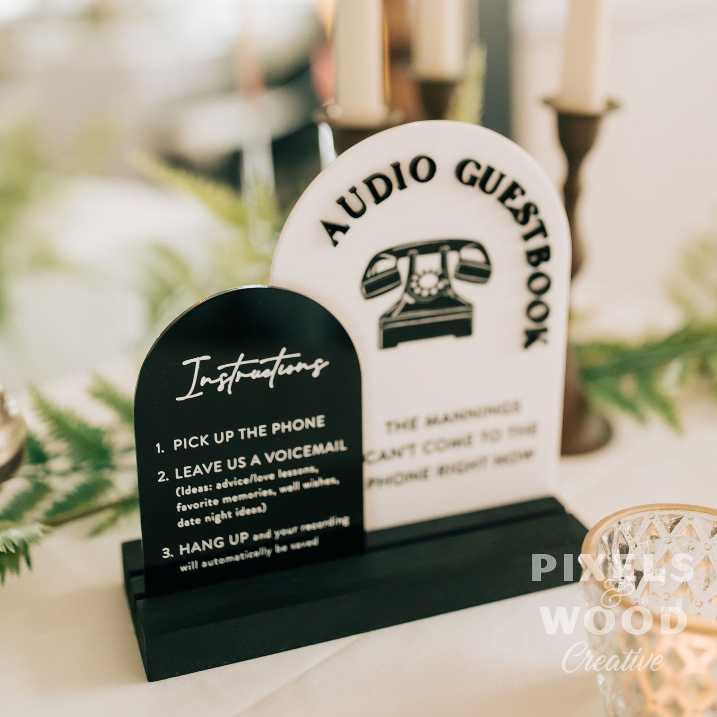 Audio Guestbook Acrylic Sign