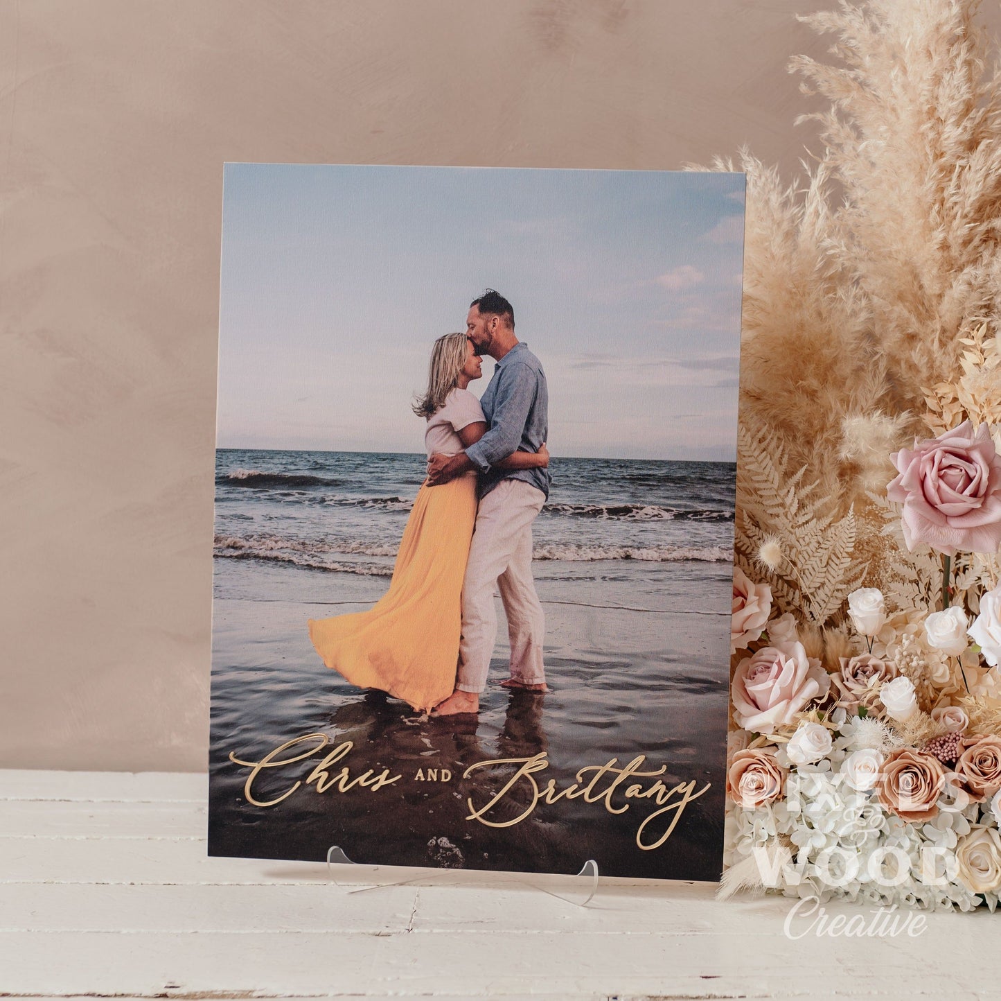 Printed Canvas Photo Panel with Custom Lettering