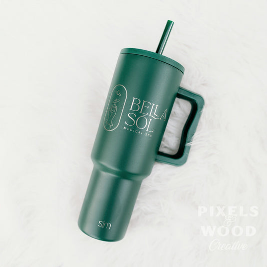 40oz Engraved Simple Modern Trek Tumbler with Handle