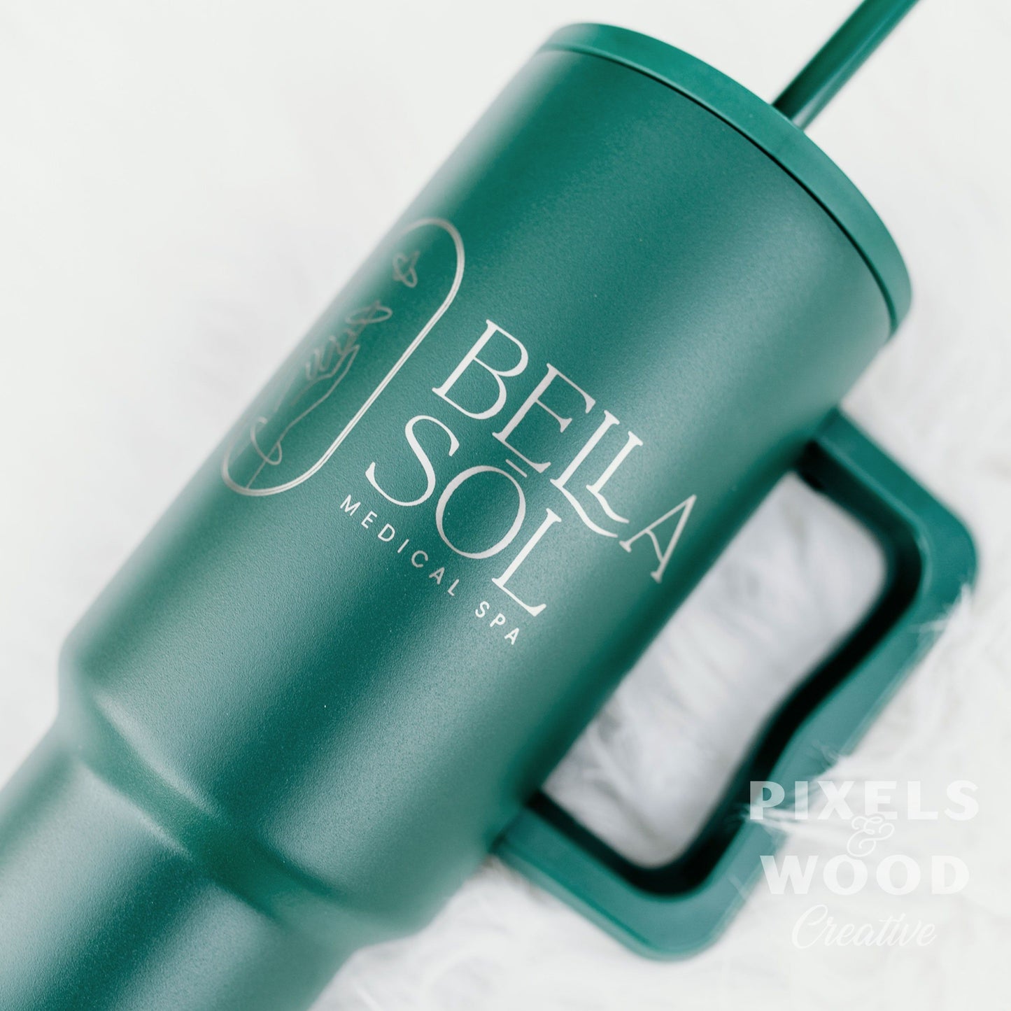 40oz Engraved Simple Modern Trek Tumbler with Handle