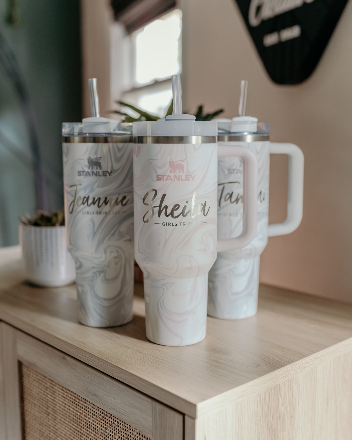 40oz Engraved Stanley Cup Tumbler with Handle