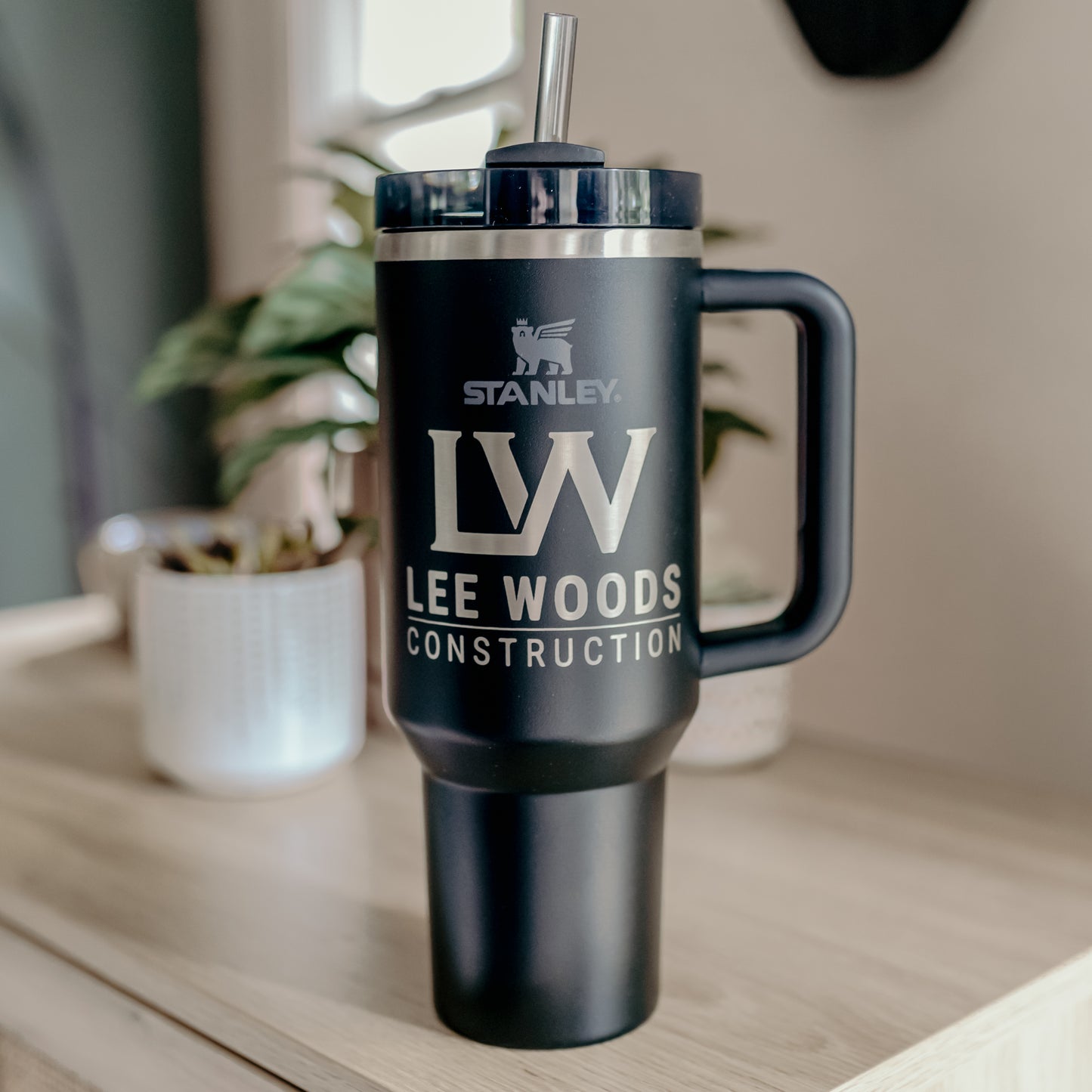 40oz Engraved Stanley Cup Tumbler with Handle
