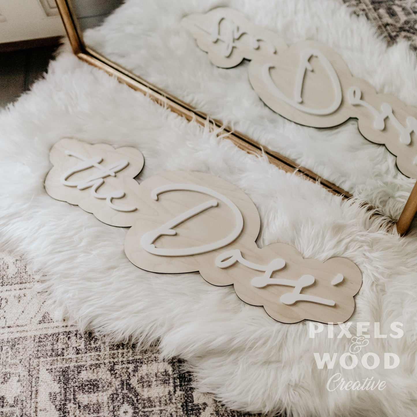 Large Layered Last Name Sign