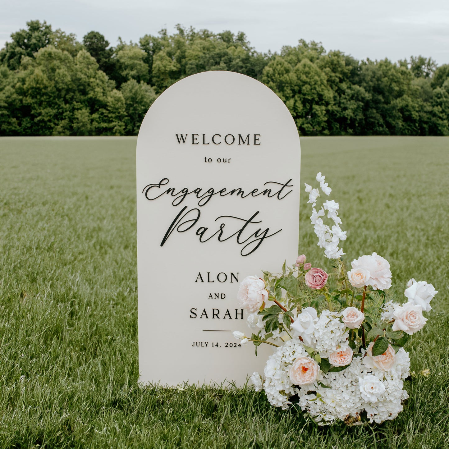 Large Custom Wedding and Event Signage- Arch or Rectangle
