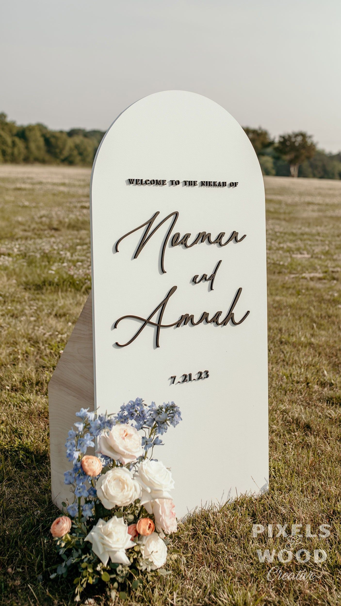 Large Custom Wedding and Event Signage- Arch or Rectangle