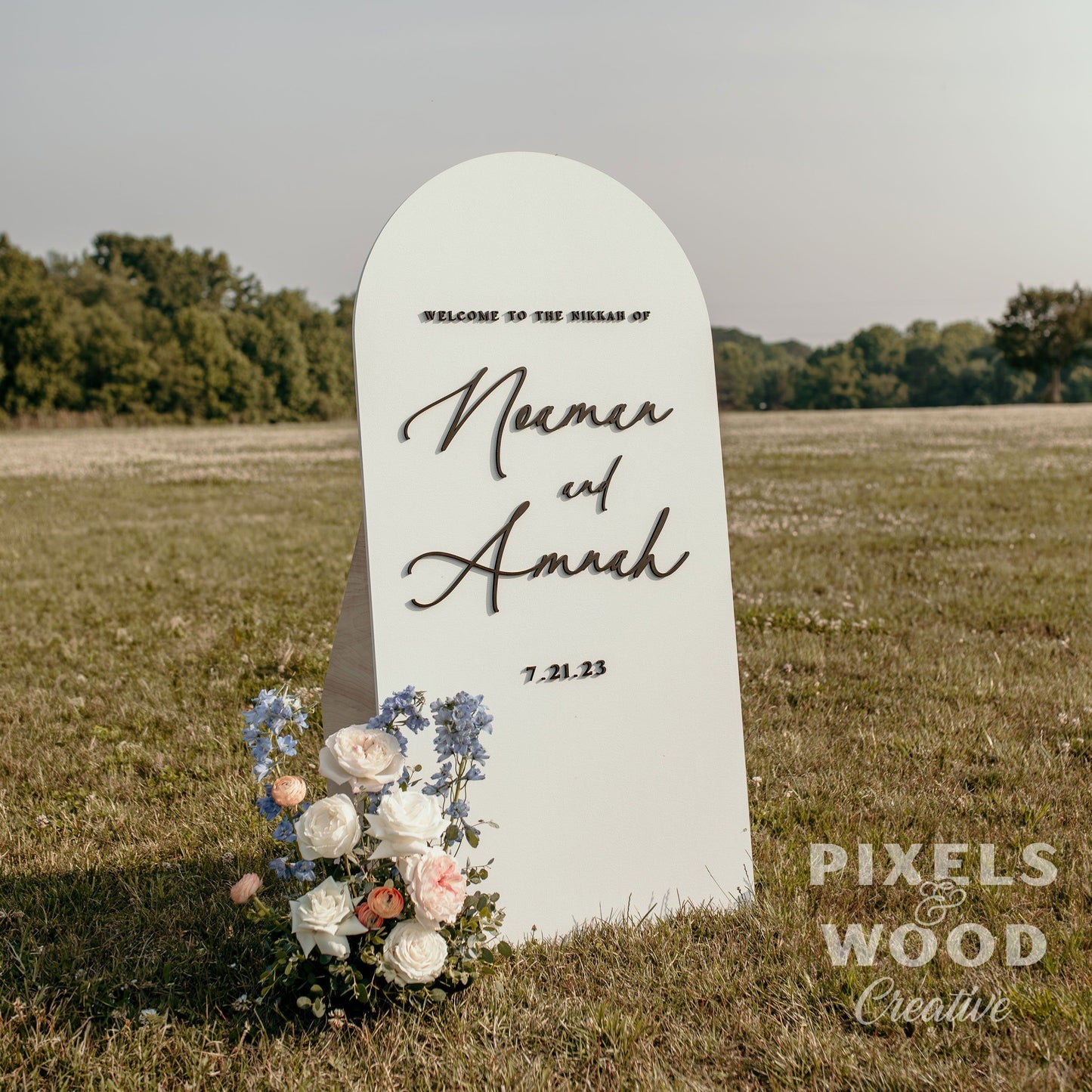 Large Custom Wedding and Event Signage- Arch or Rectangle