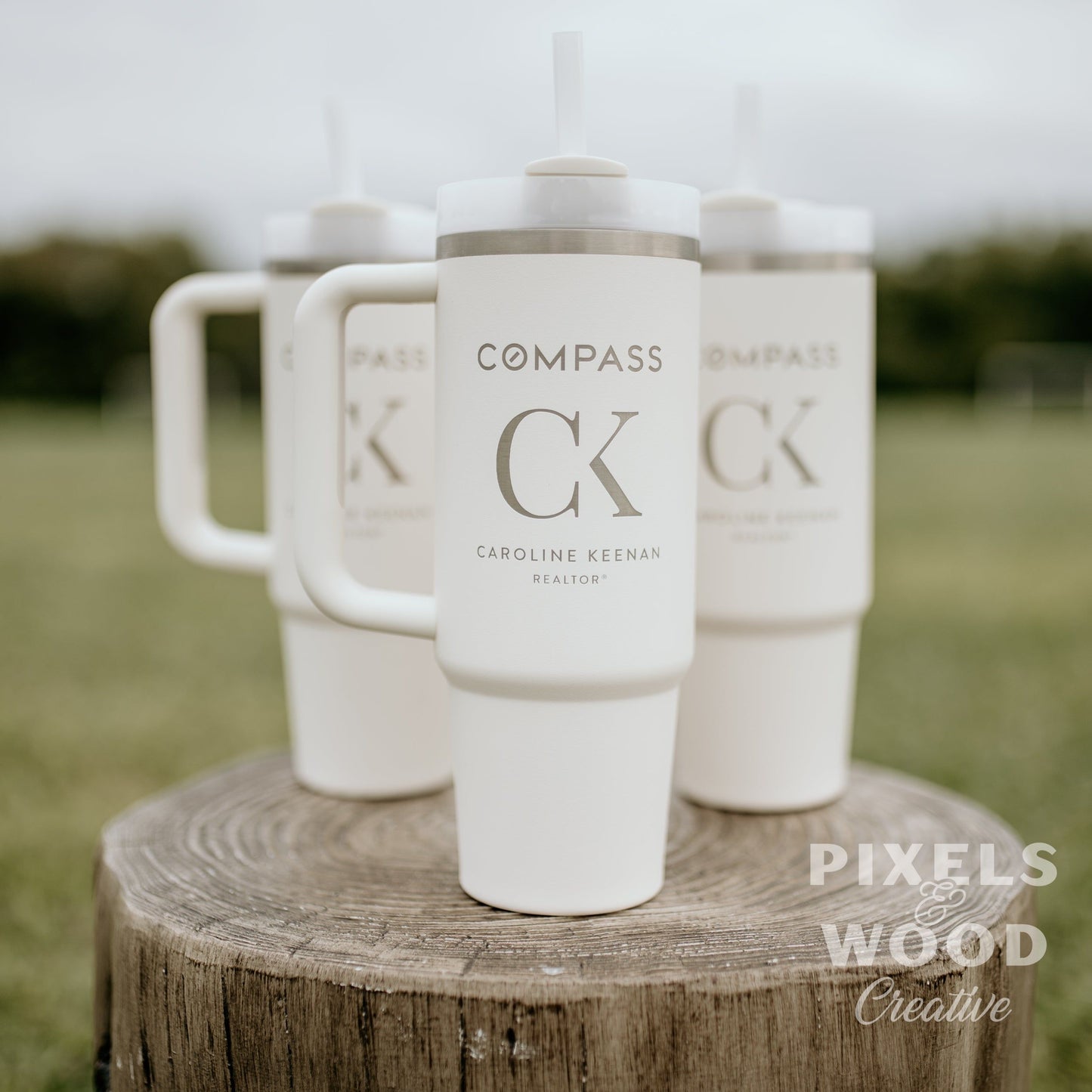 30oz Engraved Stanley Cup Tumbler with Handle