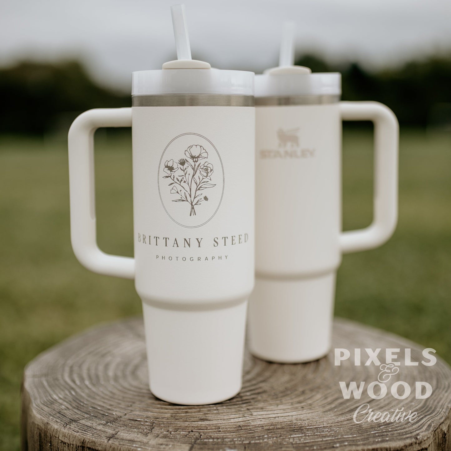 30oz Engraved Stanley Cup Tumbler with Handle