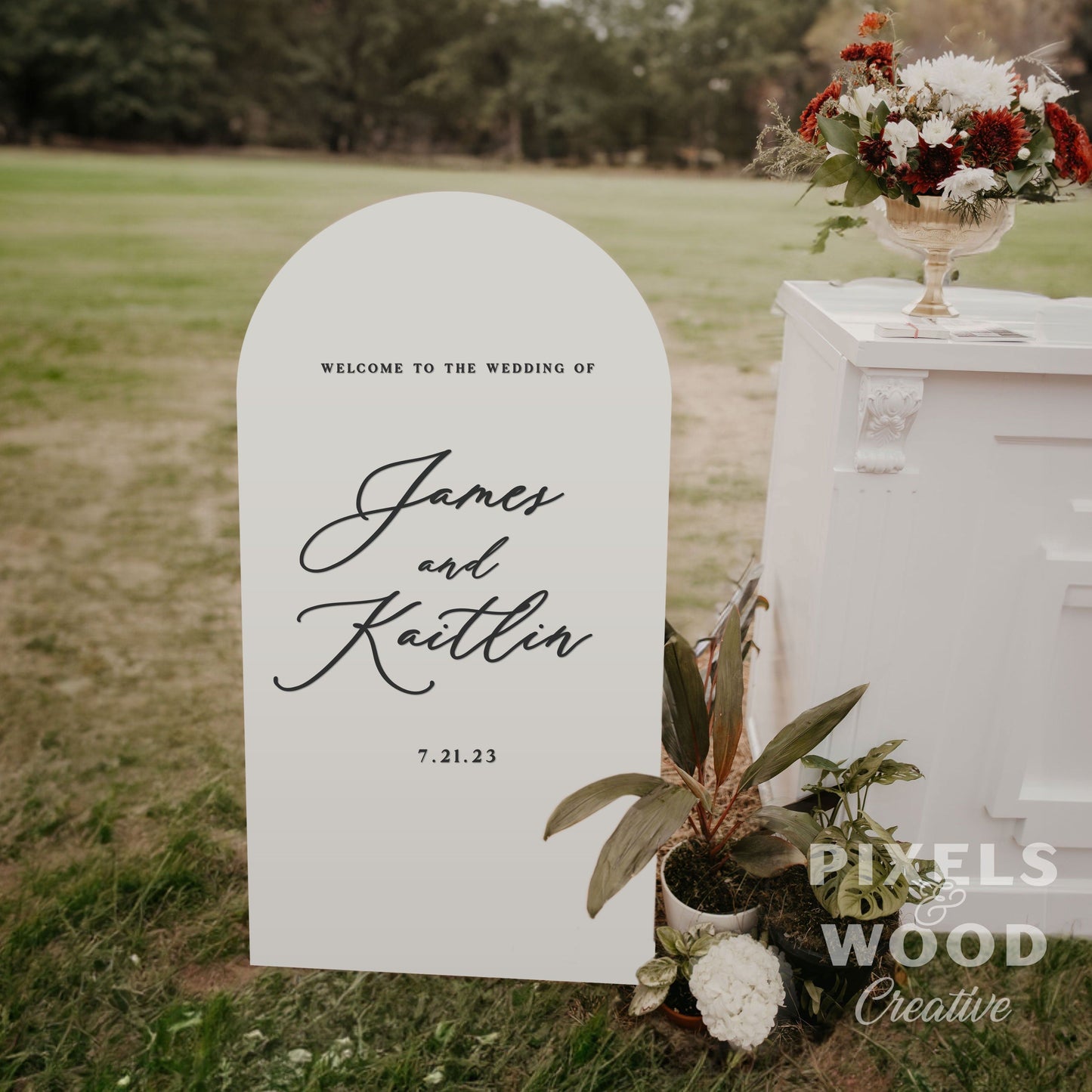 Large Custom Wedding and Event Signage- Arch or Rectangle