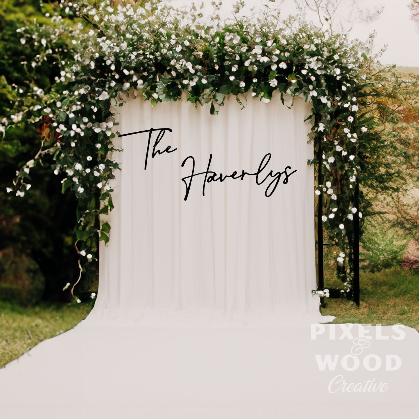 Lasercut 3D Name Wedding Sign