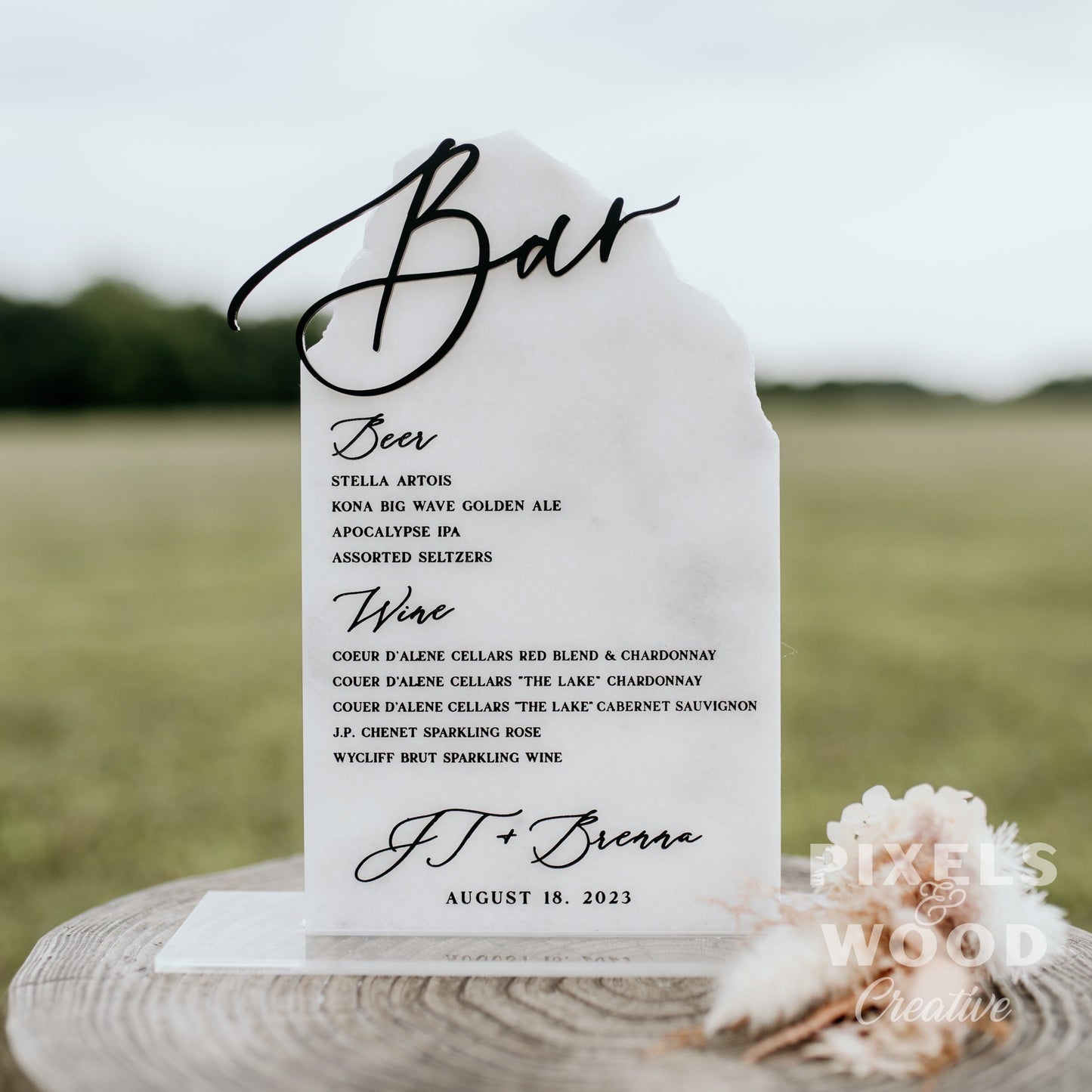 Marble Natural Stone Bar Sign