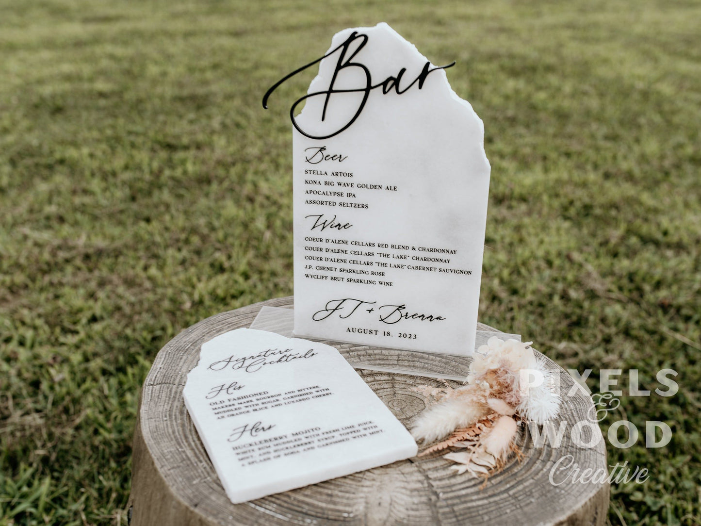 Marble Natural Stone Bar Sign
