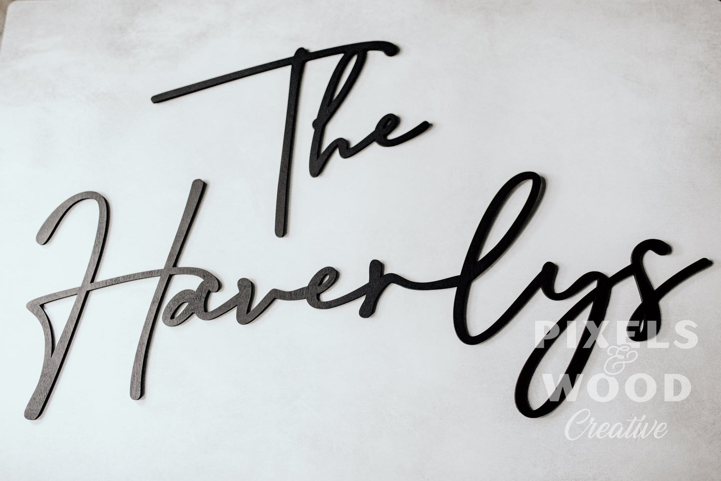 Lasercut 3D Name Wedding Sign
