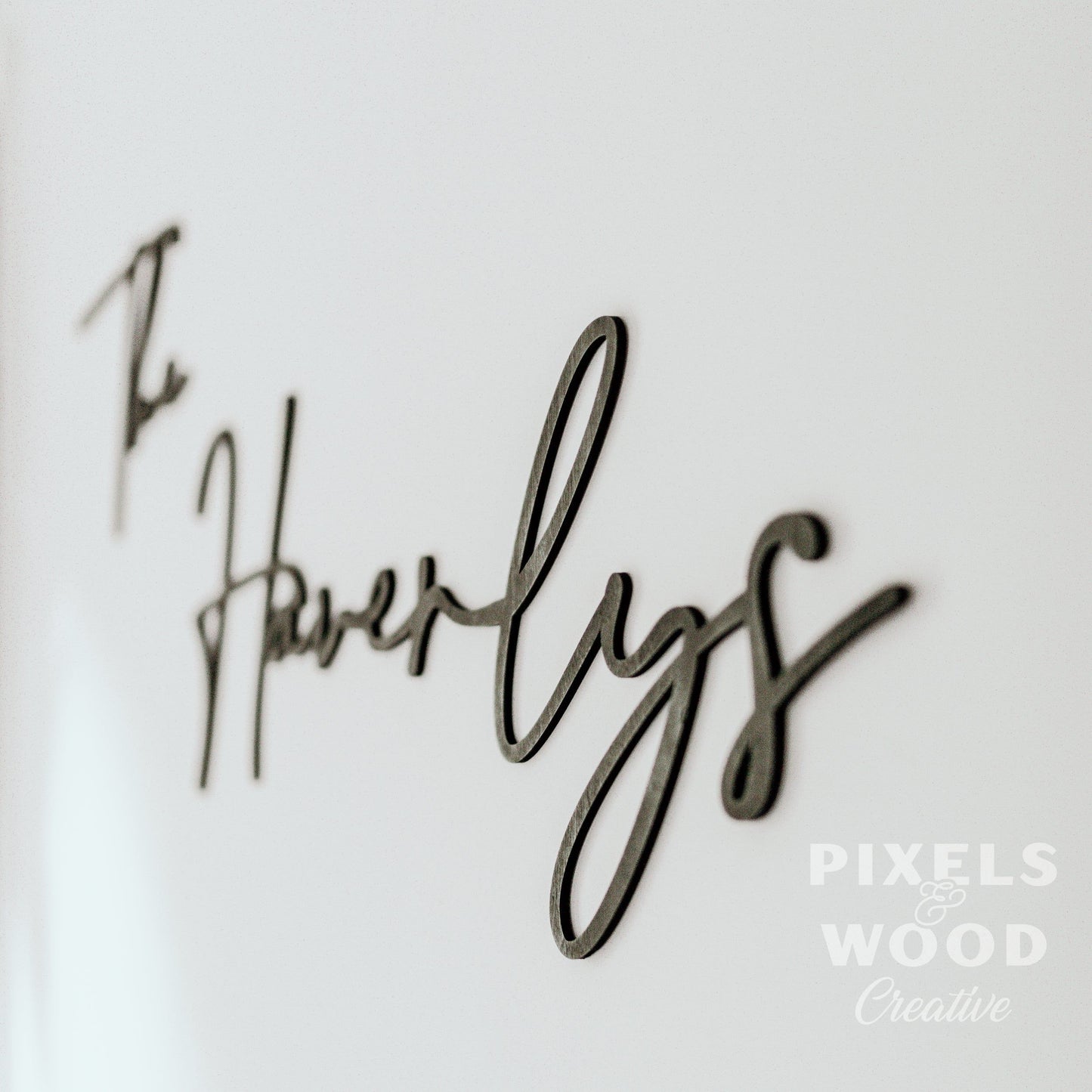 Lasercut 3D Name Wedding Sign