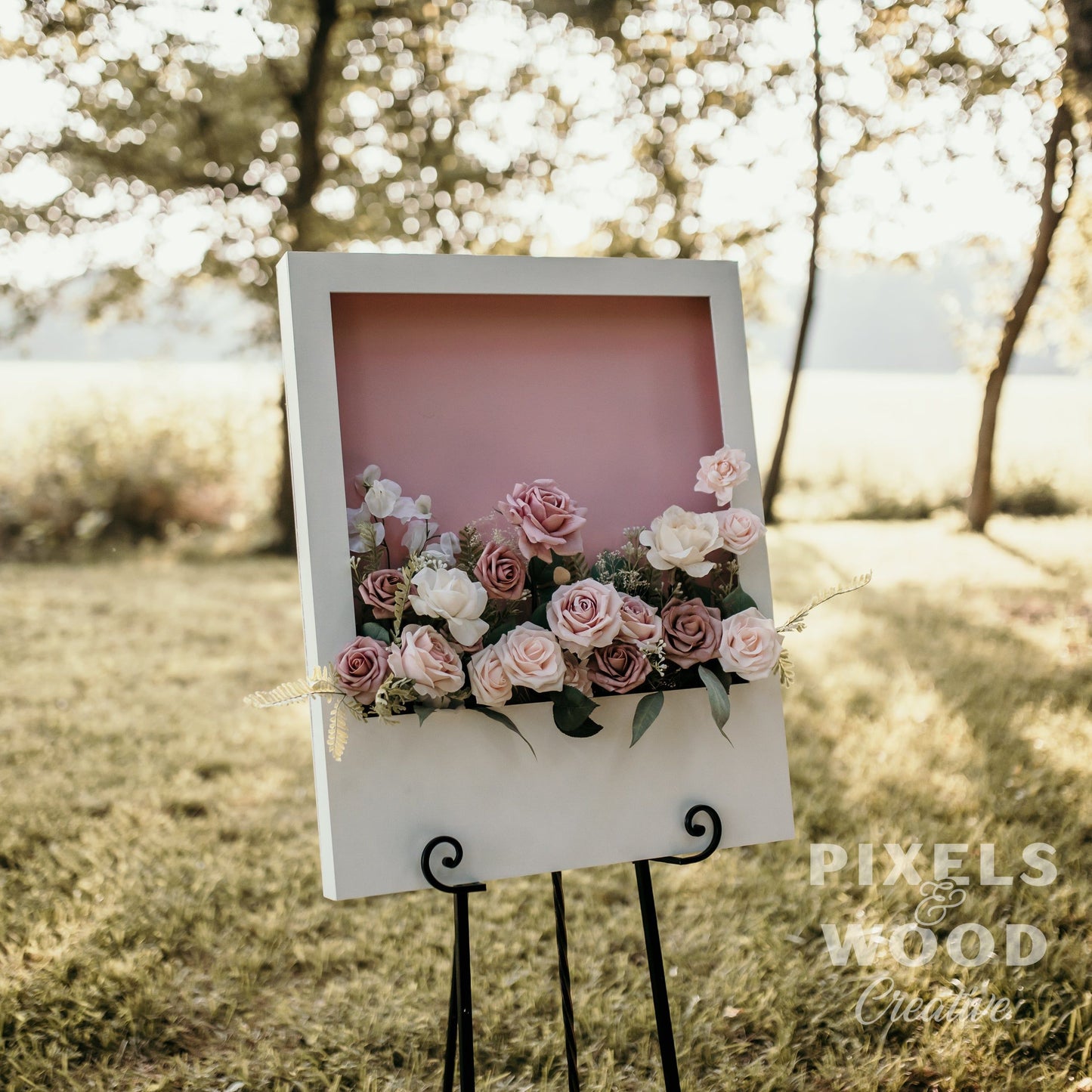 Polaroid Style Flower Box Welcome Sign