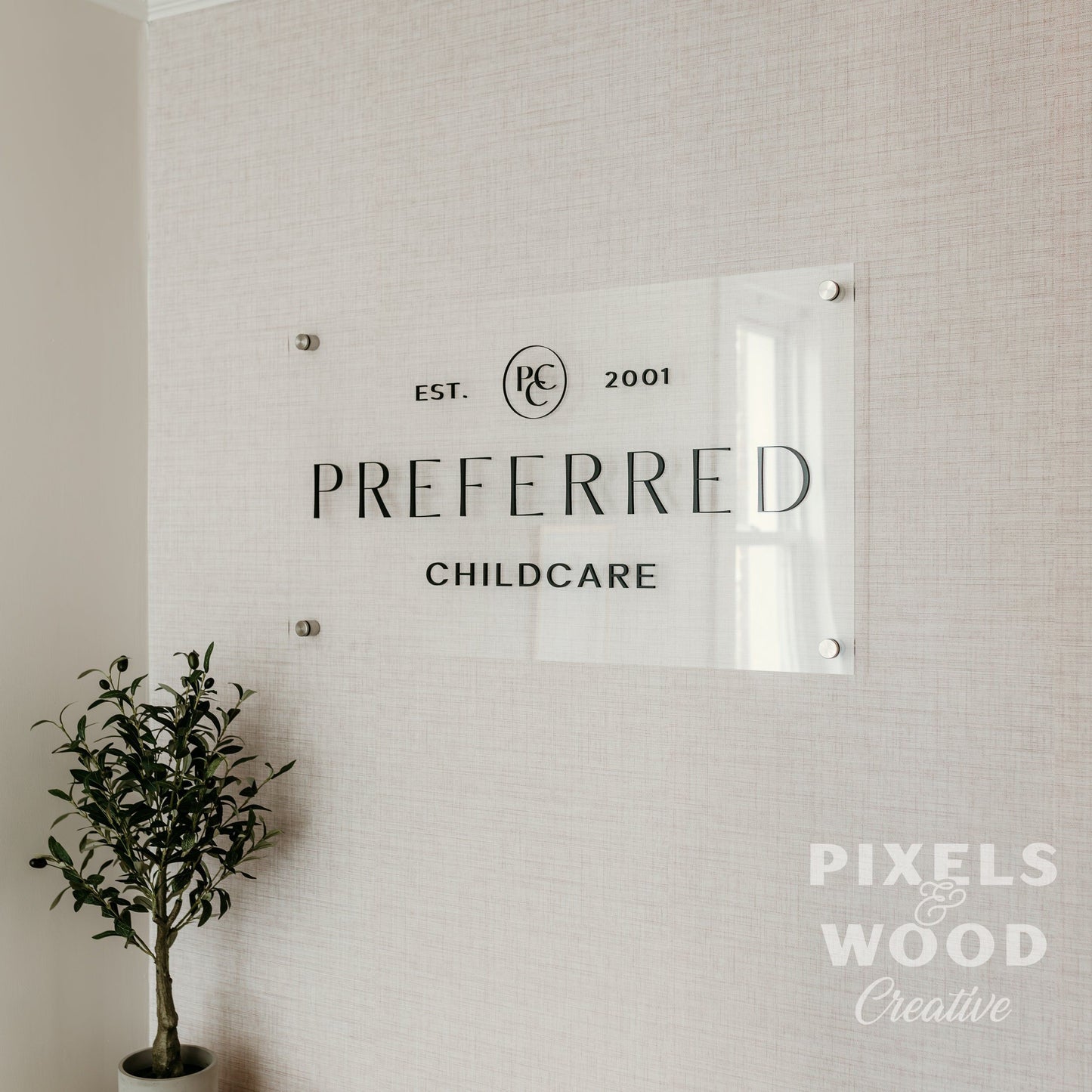 3D Custom Logo Sign - Acrylic with Standoffs