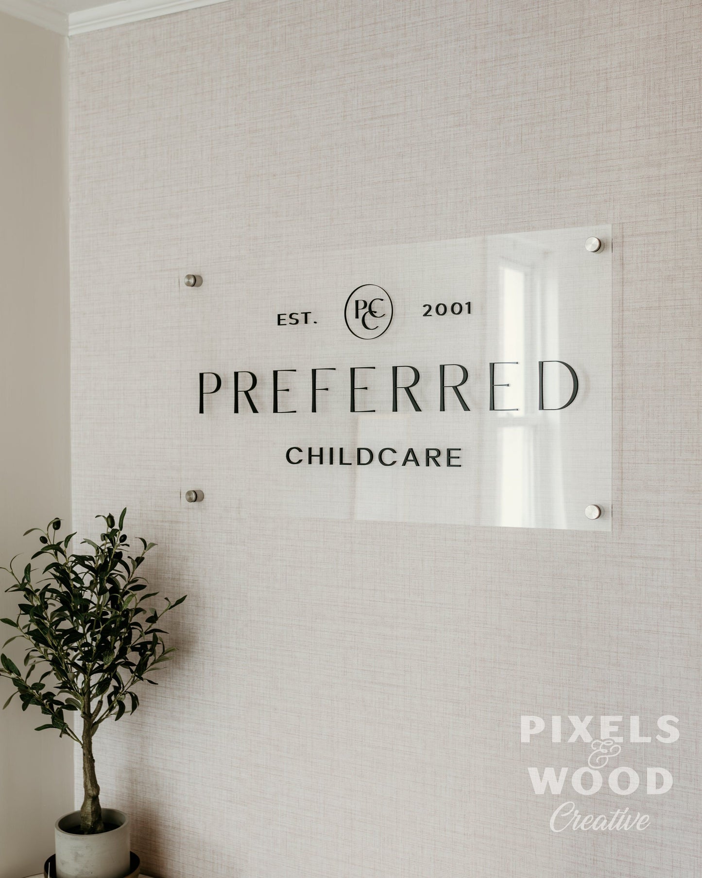 3D Custom Logo Sign - Acrylic with Standoffs