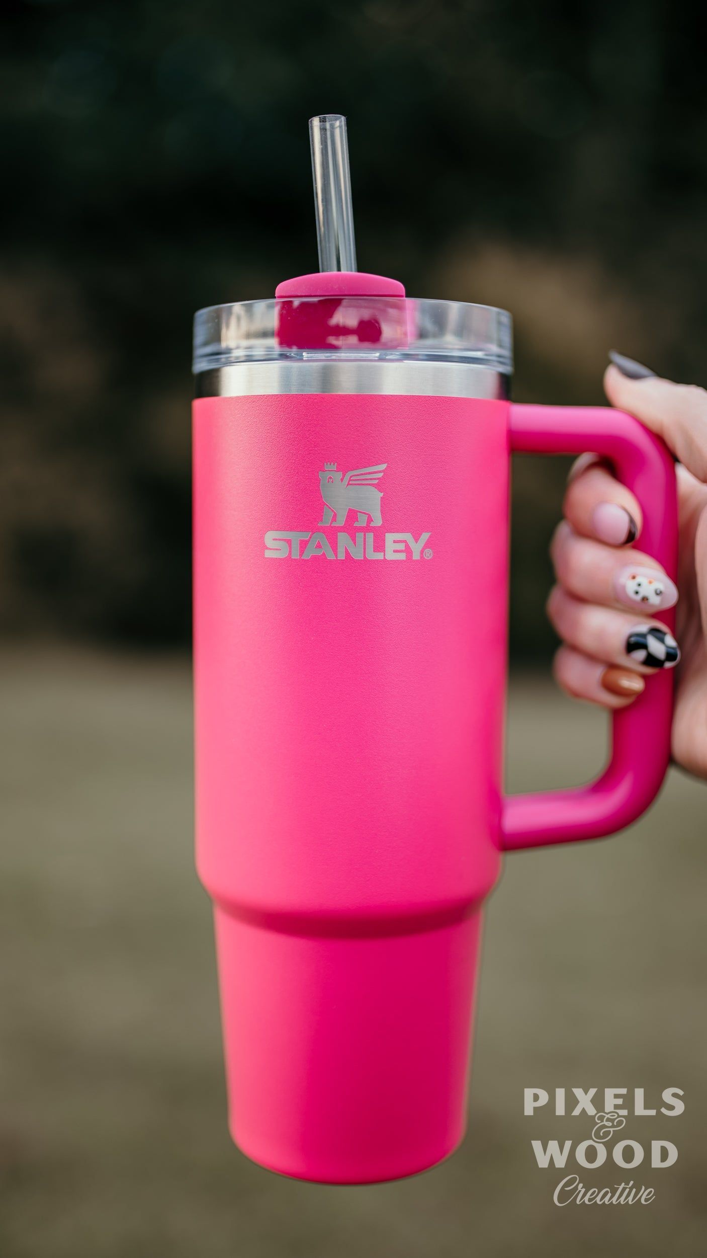 30oz Engraved Stanley Cup Tumbler with Handle
