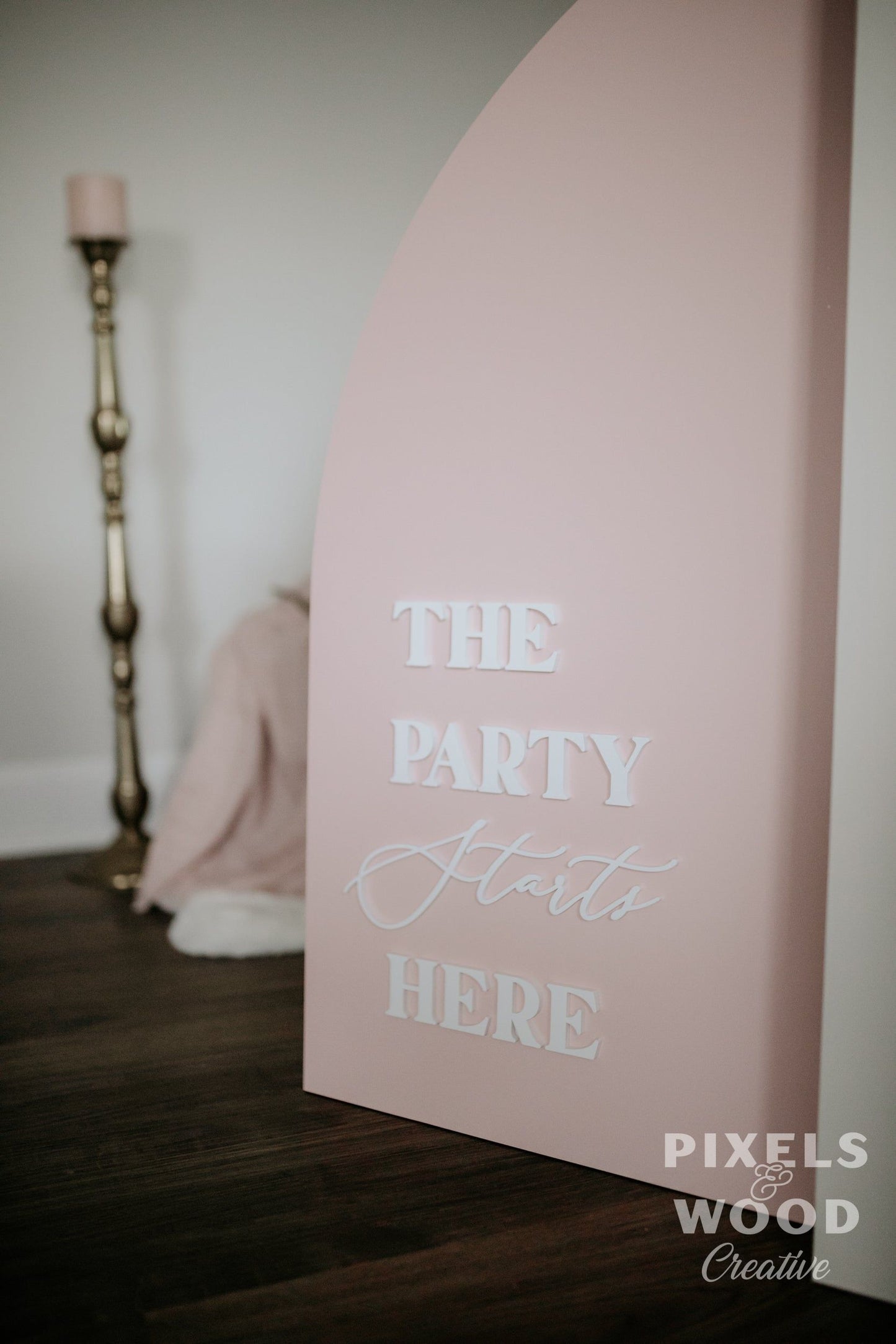 3D Large Wood Arch Set Wedding and Event Signage