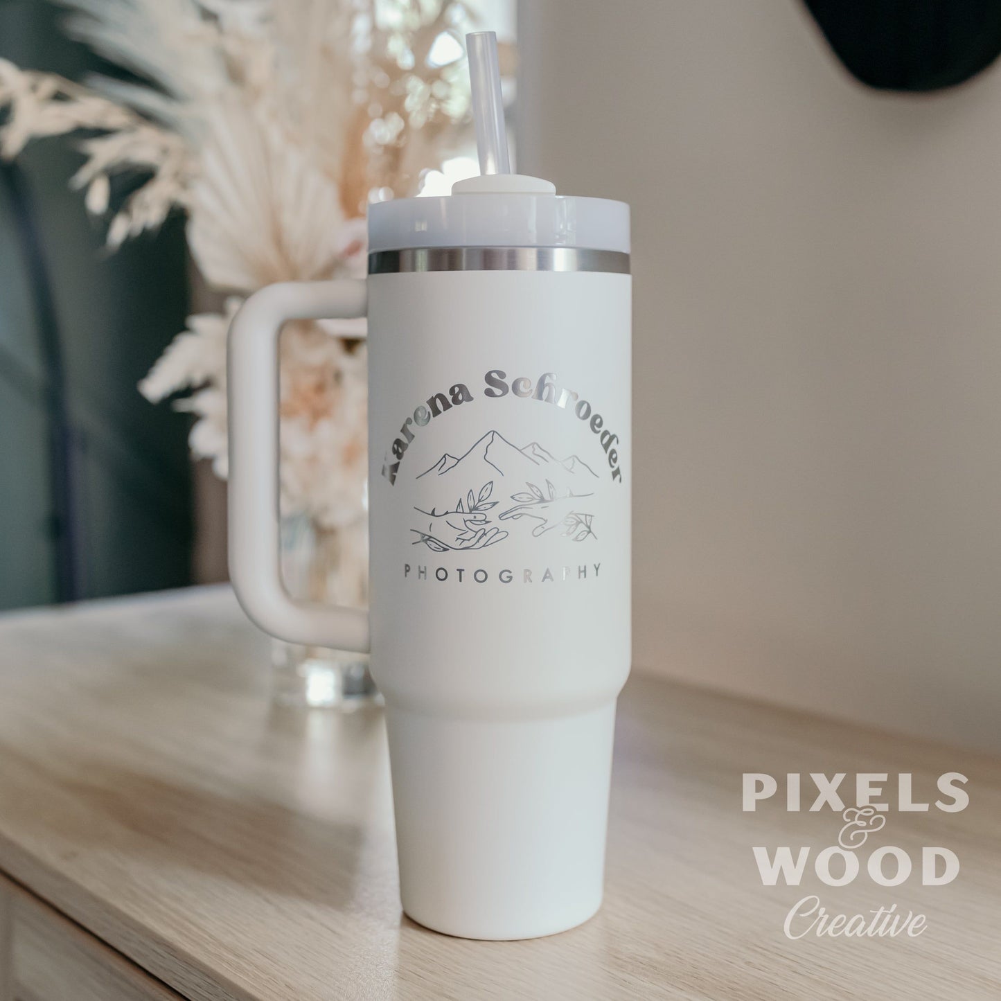 30oz Engraved Stanley Cup Tumbler with Handle