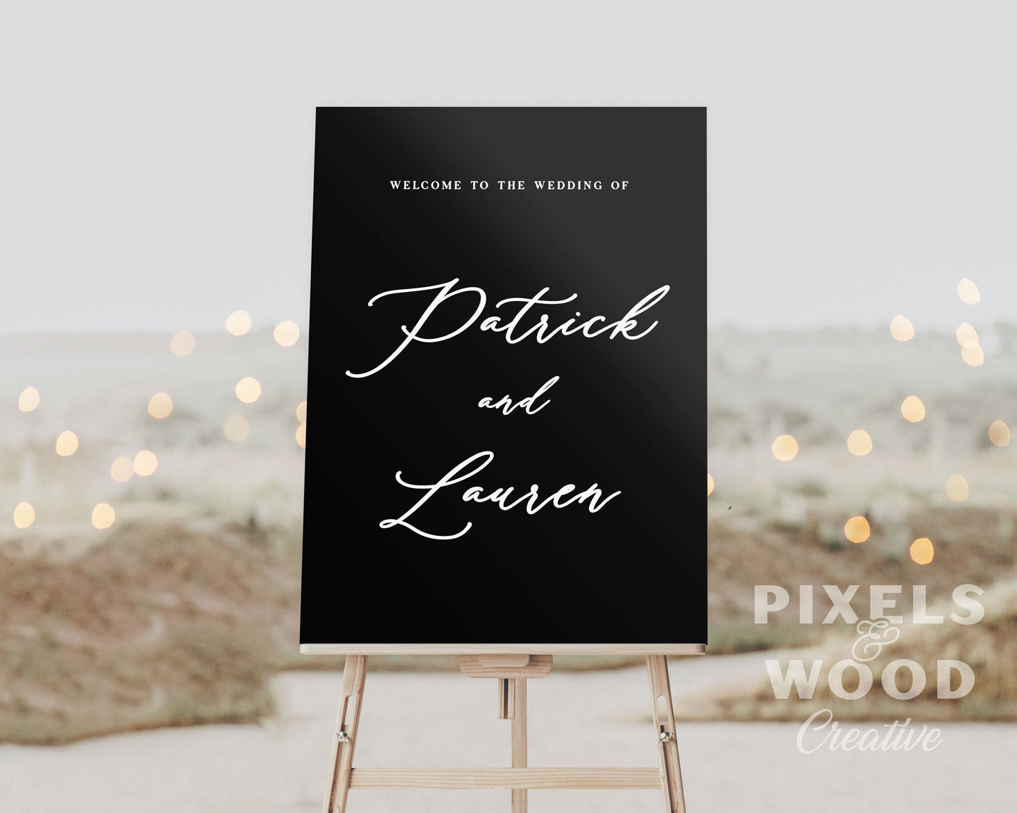UV Printed Foam Board Wedding Welcome Sign
