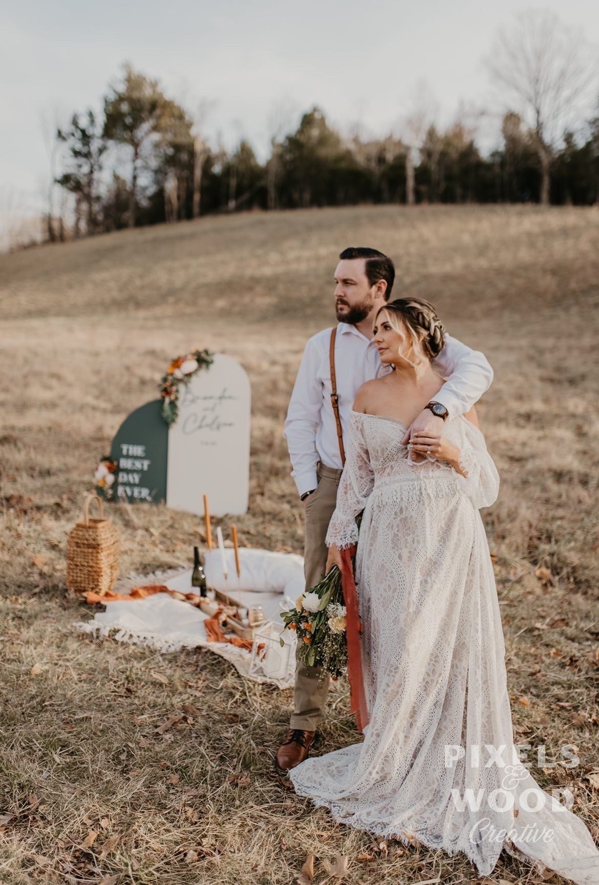 3D Large Wood Arch Set Wedding and Event Signage