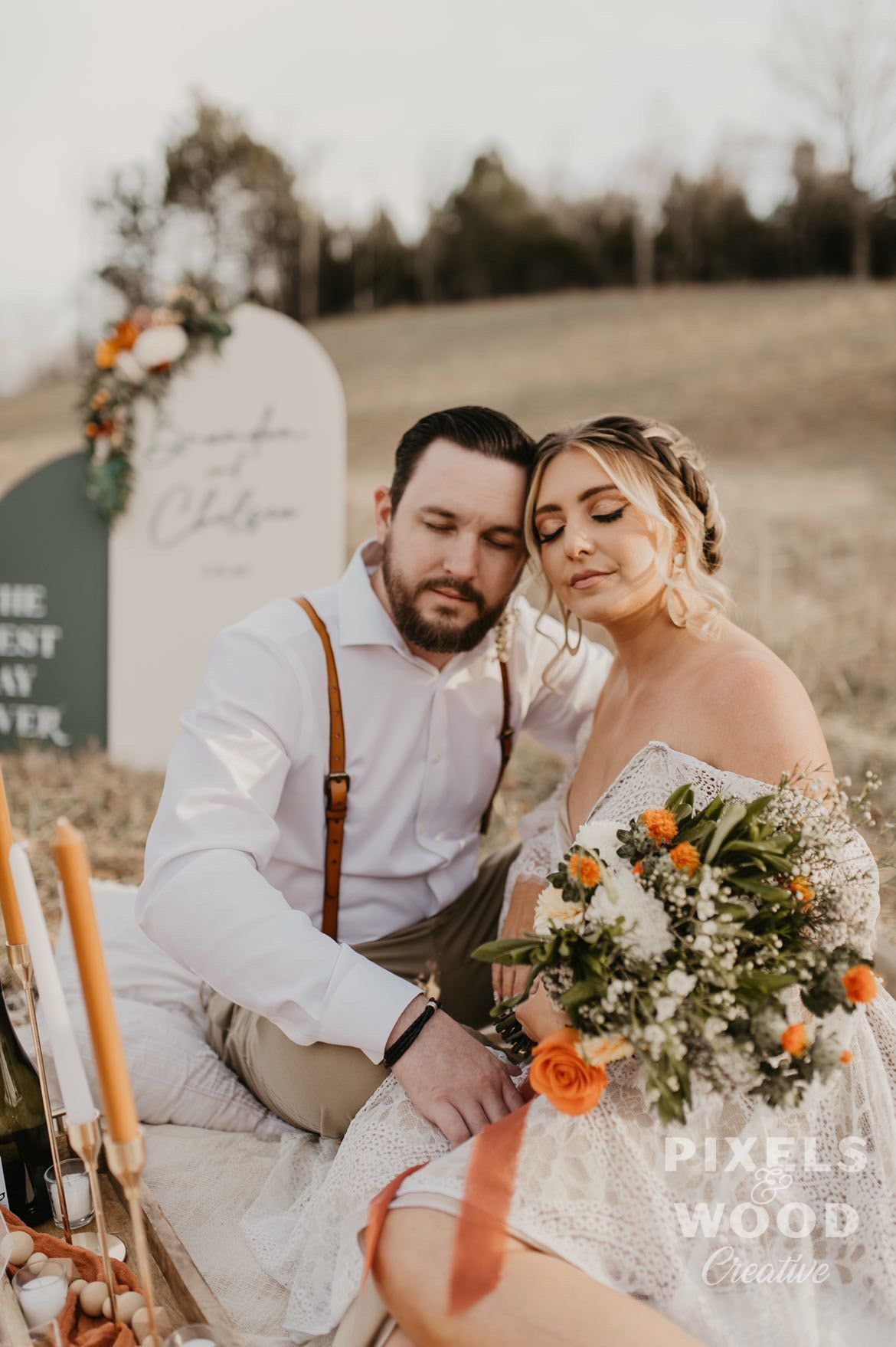 3D Large Wood Arch Set Wedding and Event Signage