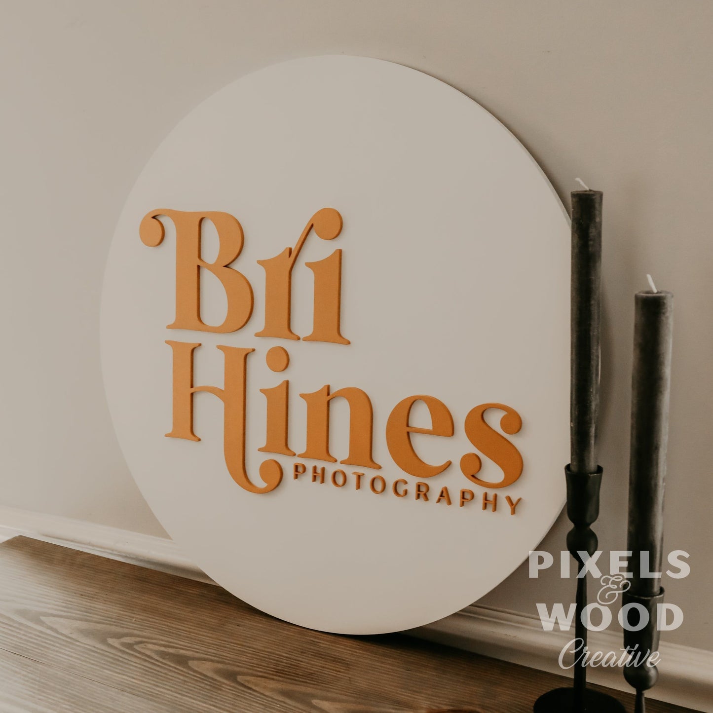 3D Round Custom Logo Sign