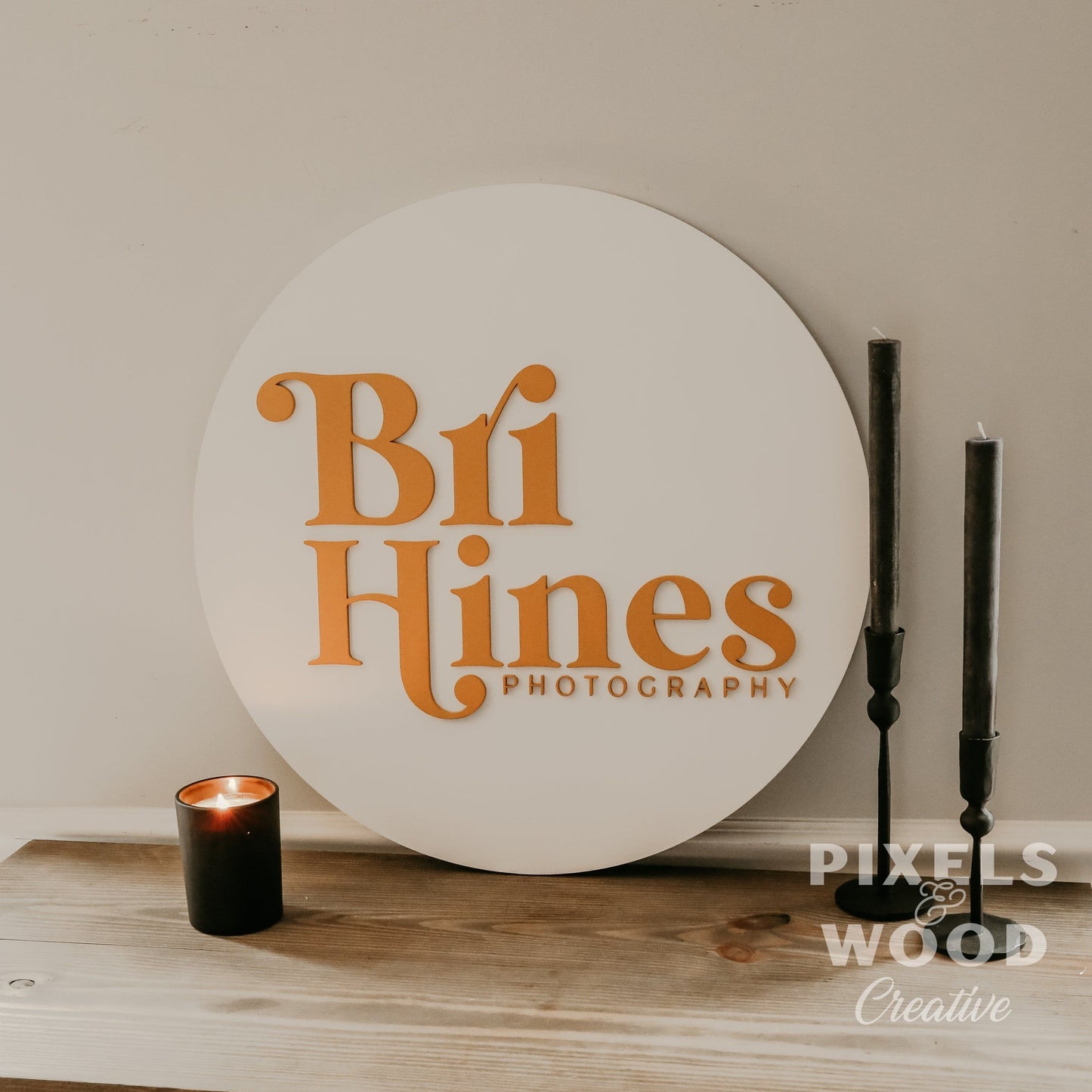 3D Round Custom Logo Sign