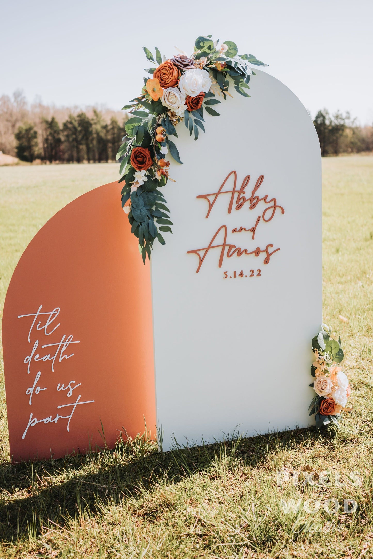 3D Large Wood Arch Set Wedding and Event Signage