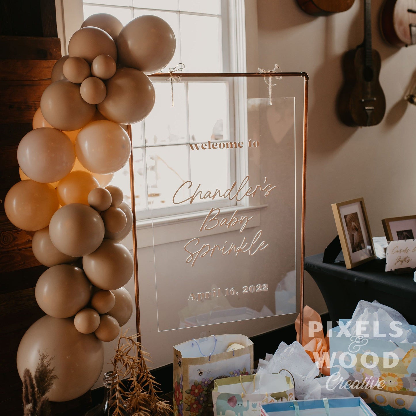 3D Acrylic Event Sign with or without Copper Stand
