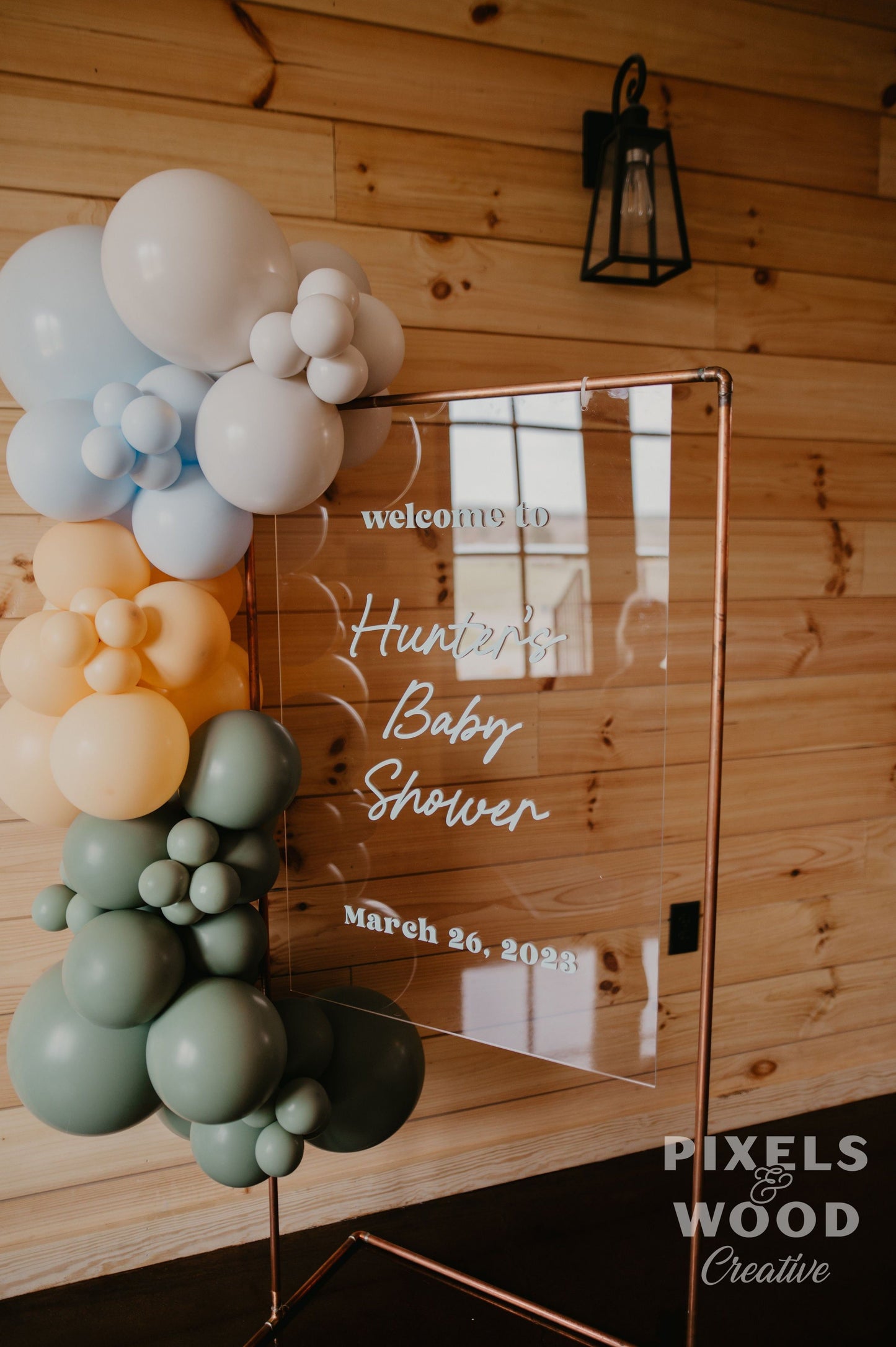 3D Acrylic Event Sign with or without Copper Stand