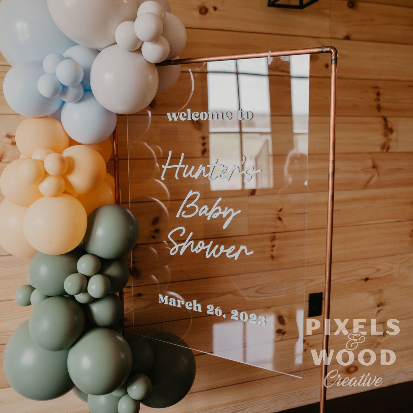 3D Acrylic Event Sign with or without Copper Stand