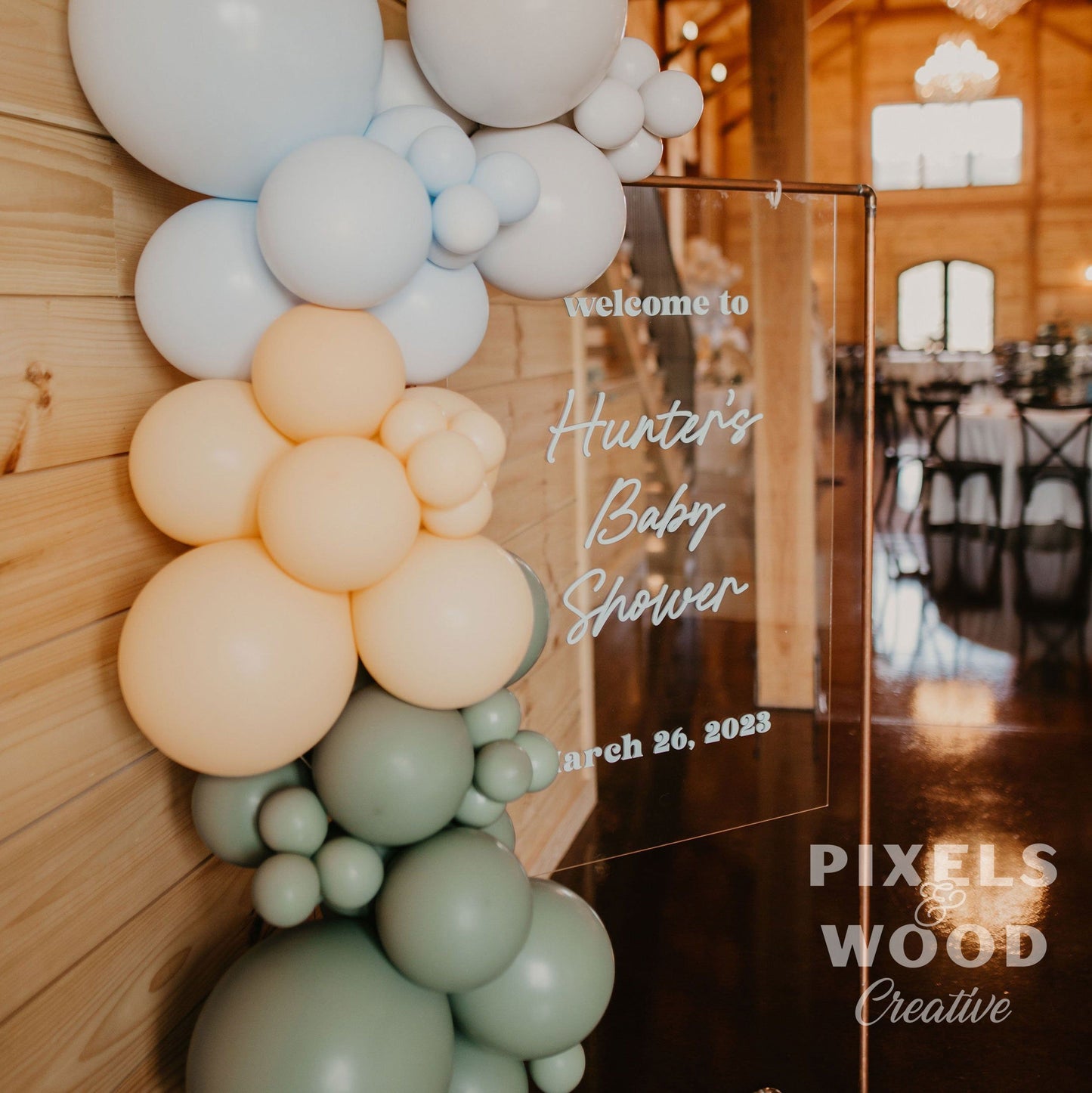 3D Acrylic Event Sign with or without Copper Stand