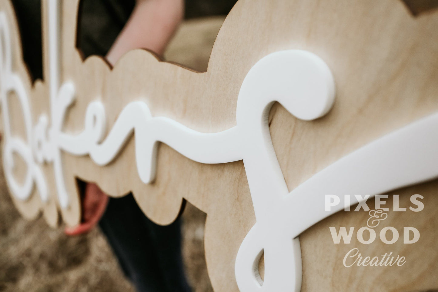 Large Layered Last Name Sign