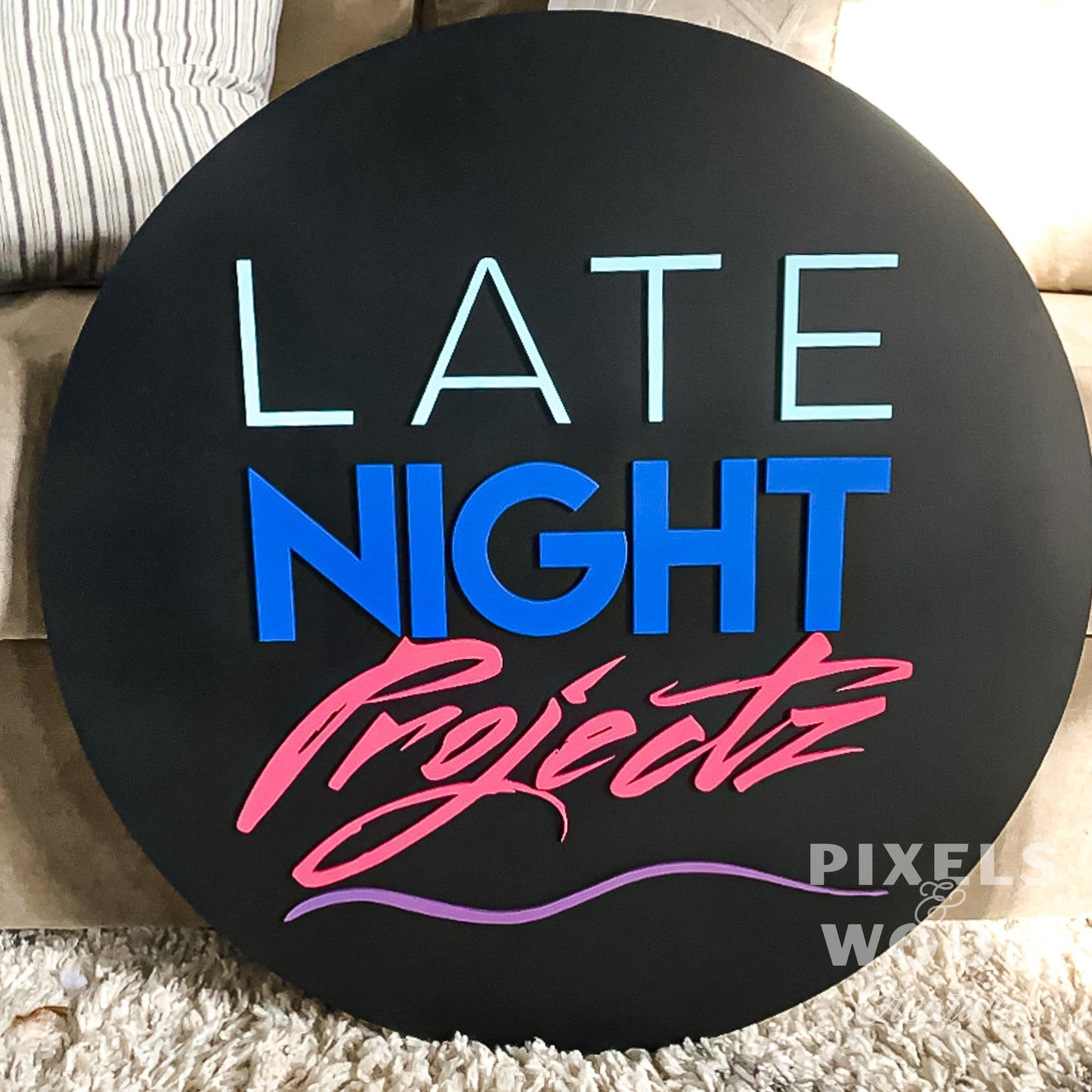 3D Round Custom Logo Sign