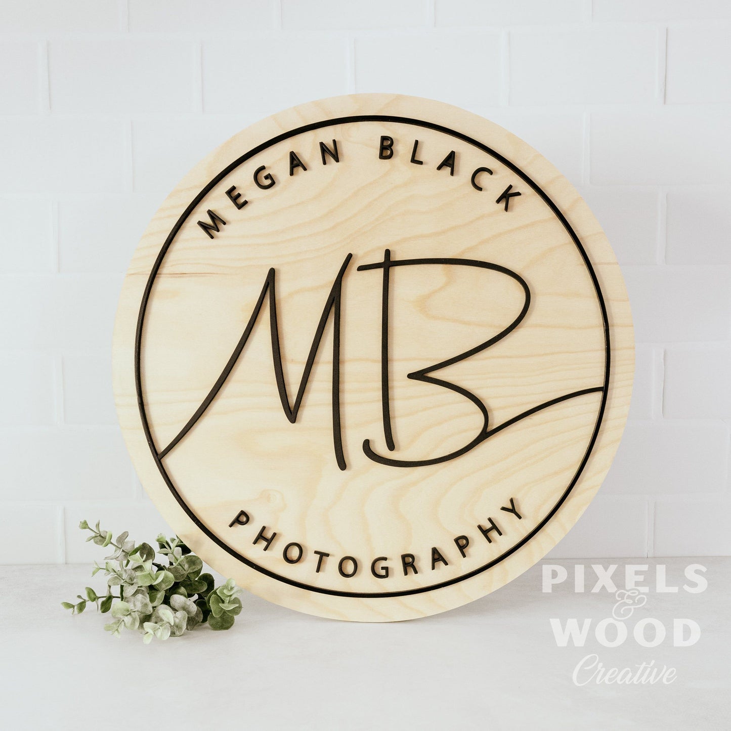 3D Round Custom Logo Sign