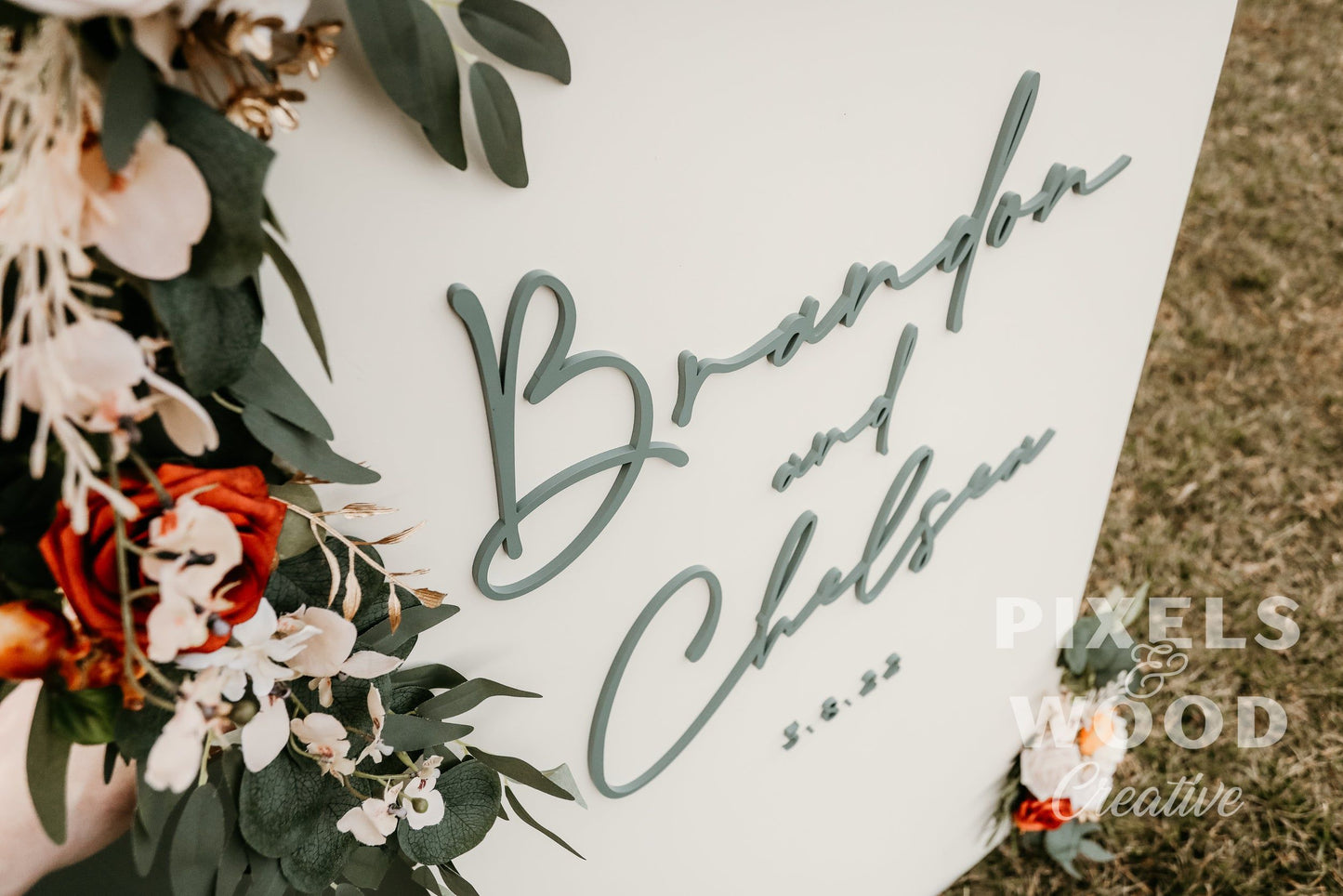 3D Large Wood Arch Set Wedding and Event Signage