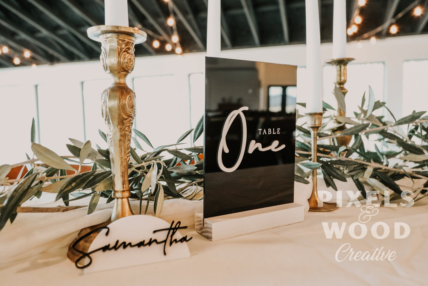 Table Number Sign