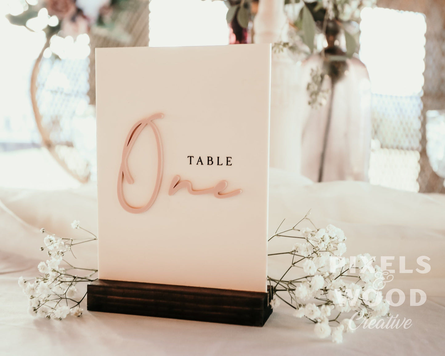 Table Number Sign