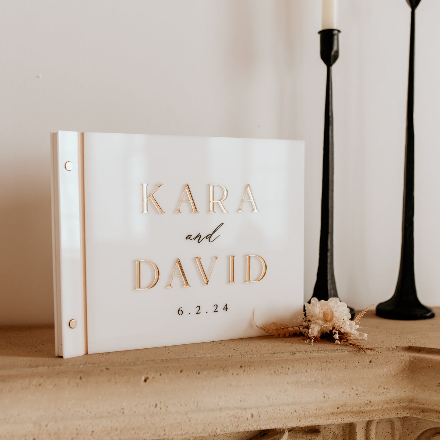 Acrylic Wedding Guest Book