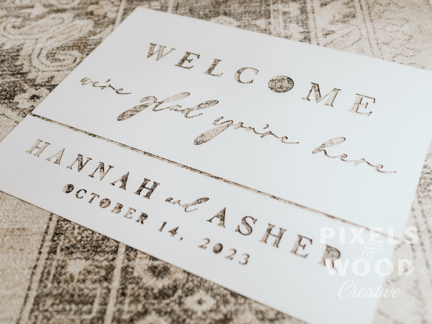 Lasercut Lettering for DIY Flower Box Sign with Stencil