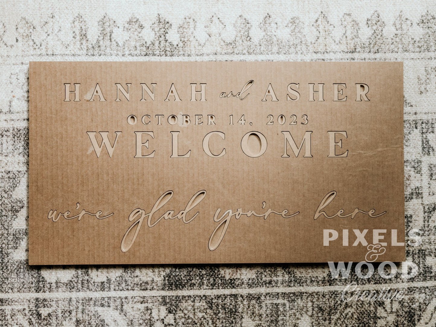 Lasercut Lettering for DIY Flower Box Sign with Stencil