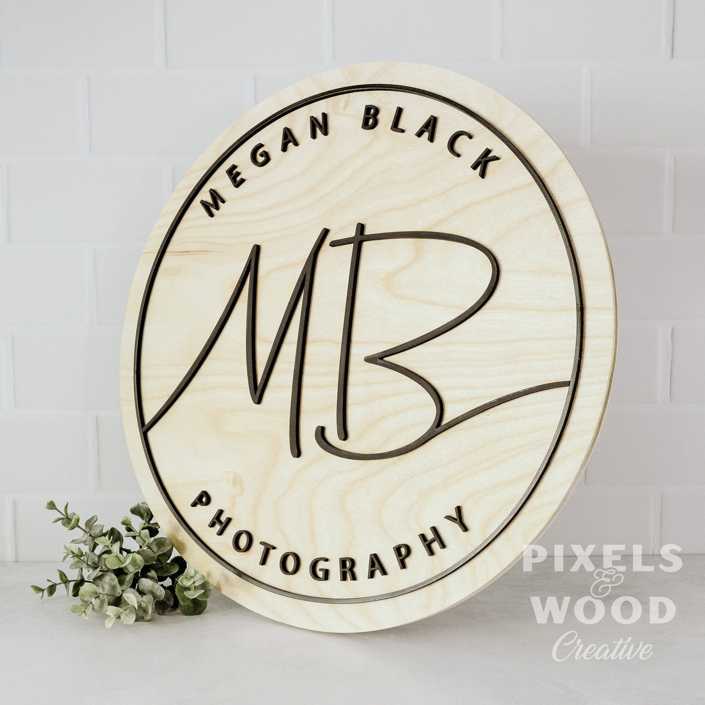 3D Round Custom Logo Sign